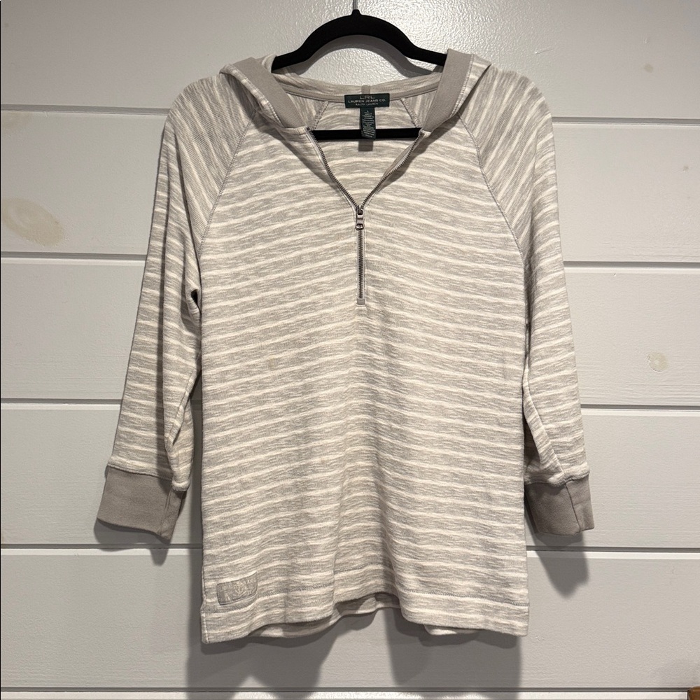 Gray Striped Women's Hoodie